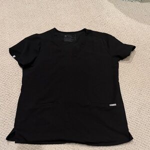 Figs Black Casma Three Pocket Scrub Top